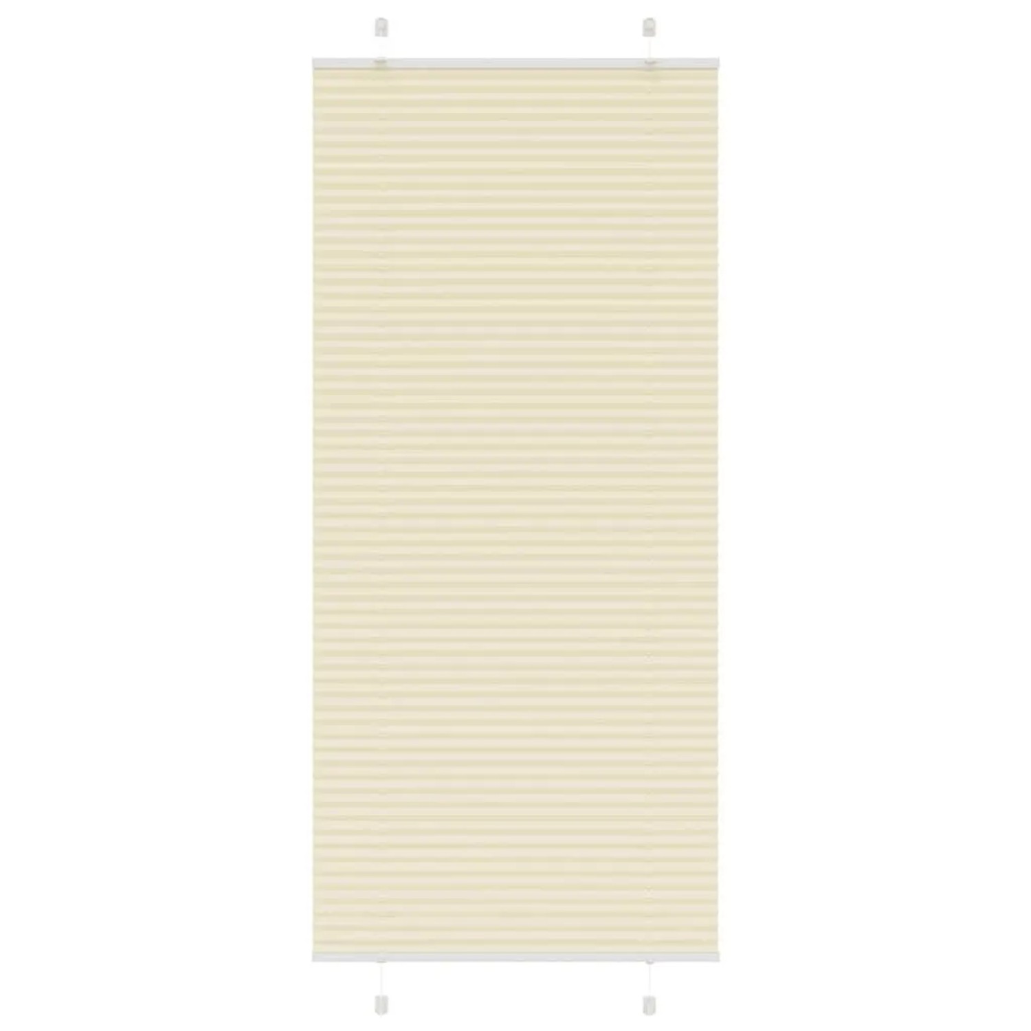 vidaXL Plissee Creme 85x200 cm Stoffbreite 84,4 cm Polyester 4015310 günstig online kaufen