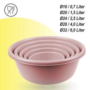 Bestgoodies Schüssel 10er Set Rosa: Stapelbare Küchenhelfer Schüsseln aus robustem Kunststoff.