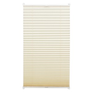 Gardinia EasyFix Plissee, 85x130 cm, elfenbeinfarben, mit zwei Bedienschienen.