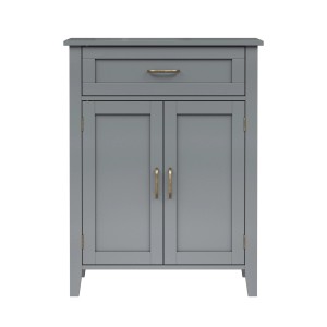 Grauer Teamson Home Badmöbel-Unterschrank Mercer mit Schublade und Regalen.