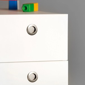 Emuca Lot von 5 Möbelgriffe Paiporta L192 mm 160 mm Achsenabstand Zamak Nickel Satiniert