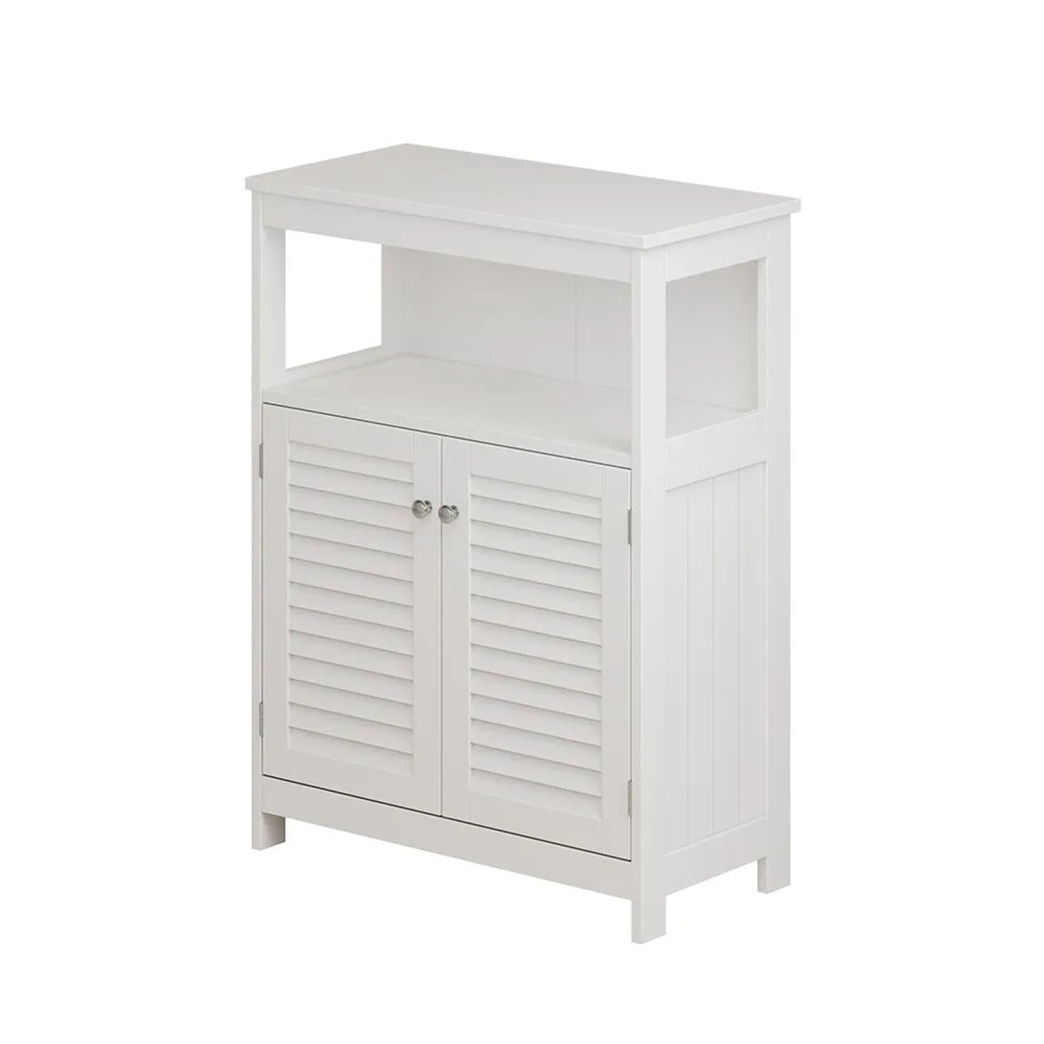 Vicco Midischrank Riad Weiß 60 x 80 mit Türen und Offenem Fach