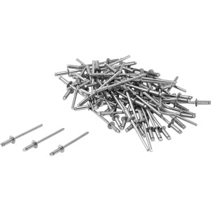 Edelstahl Blindnieten von LUX, 3x8 mm, 100 Stück, zur Verbindung von Bauteilen.