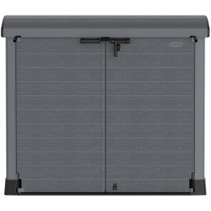 Duramax StoreAway ARC 1200L Universalbox in Anthrazit, ideal zur Gartenaufbewahrung.