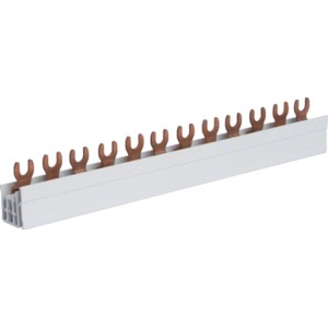 Hager Phasenschiene, 3-polig, mit Gabelkontakten, Zubehör für Verteiler.