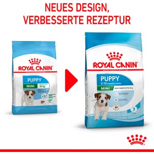 Royal Canin Mini Puppy Trockenfutter für Welpen kleiner Rassen, 4kg Packung im neuen Design.
