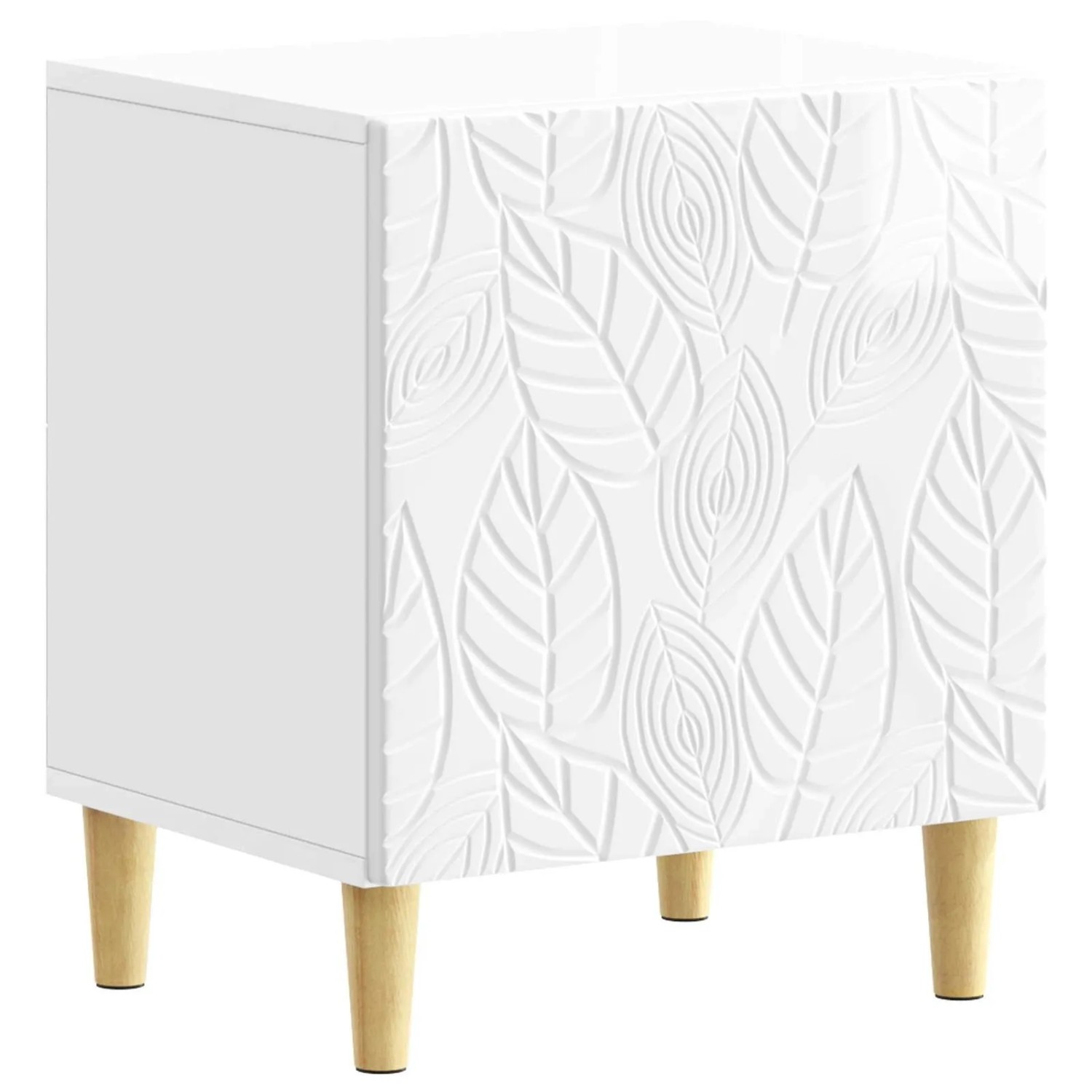 vidaXL Nachttisch Hochglanz Weiß 43 x 34,5 x 50 cm Holzwerkstoff 895033