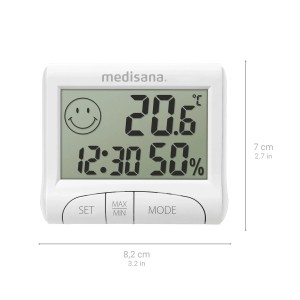 medisana HG 100 digitales Hygrometer für innen Anzeige der Luftfeuchtigkeit