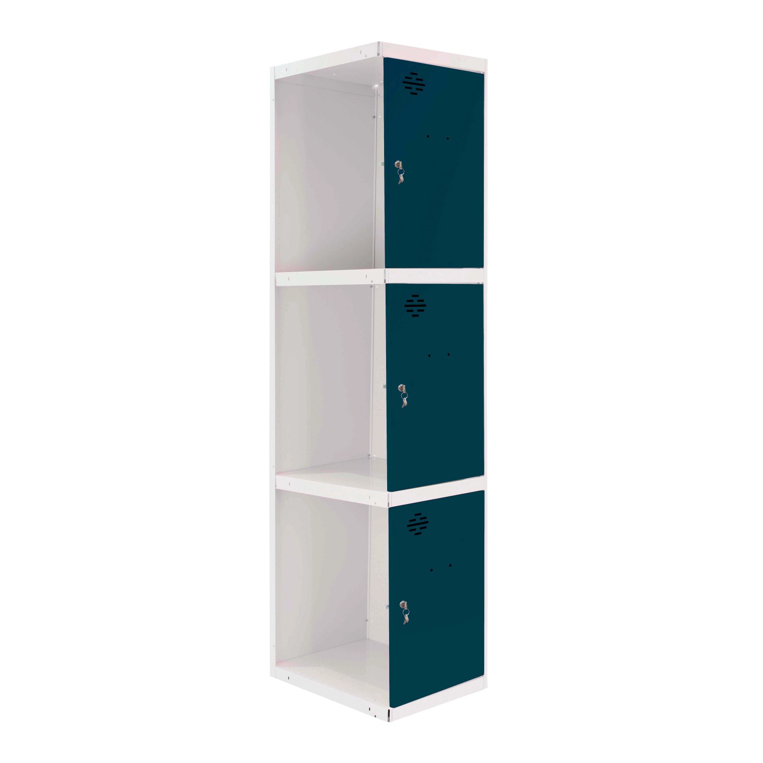 PROREGAL Spind AMEGO HxBxT 180 x 30 x 50 cm 3 Abteile Anbaumodul Weiß-Anthr günstig online kaufen