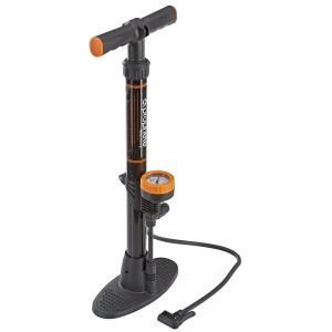 Prophete Stand-Luftpumpe, 56 cm, mit Manometer für Fahrradreifen und alle Ventilarten.