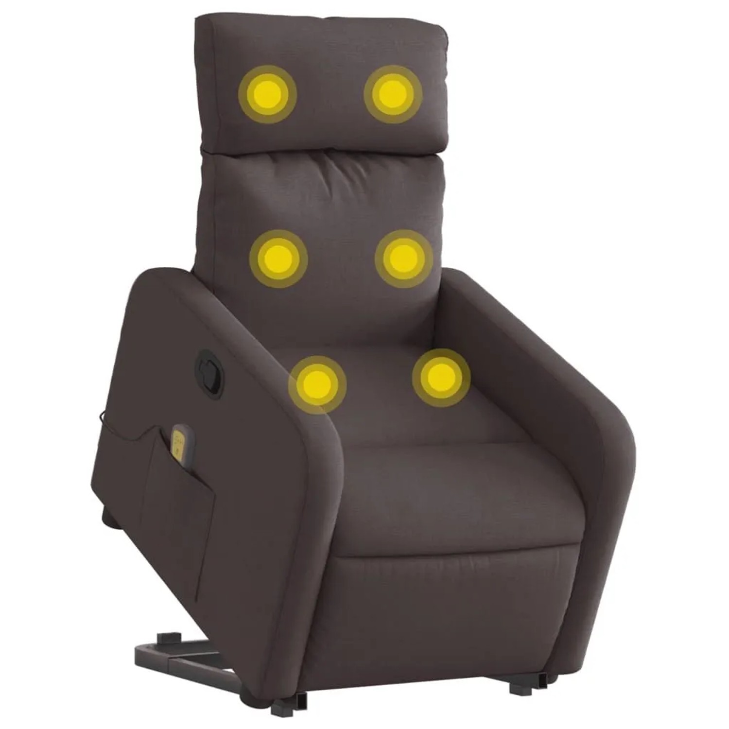 vidaXL Massagesessel mit Aufstehhilfe Dunkelbraun Stoff 3206713 günstig online kaufen