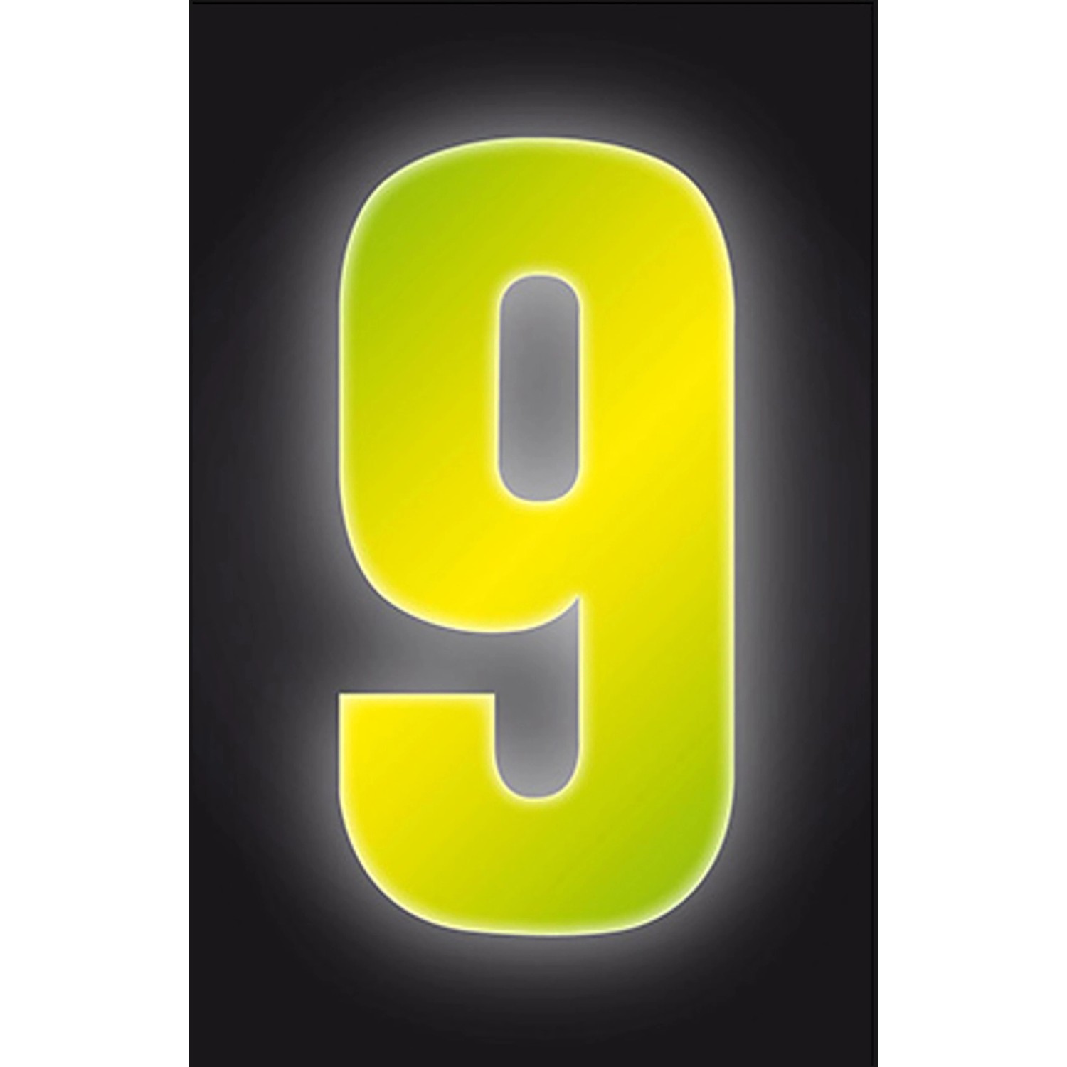 Conacord Klebezahl 9 Reflektierend 8 cm Gelb günstig online kaufen