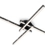 Schwarze, 4-flammige Brilo LED-Deckenleuchte Rey mit Glitzereffekt. Moderne Deckenleuchte für Innenräume.