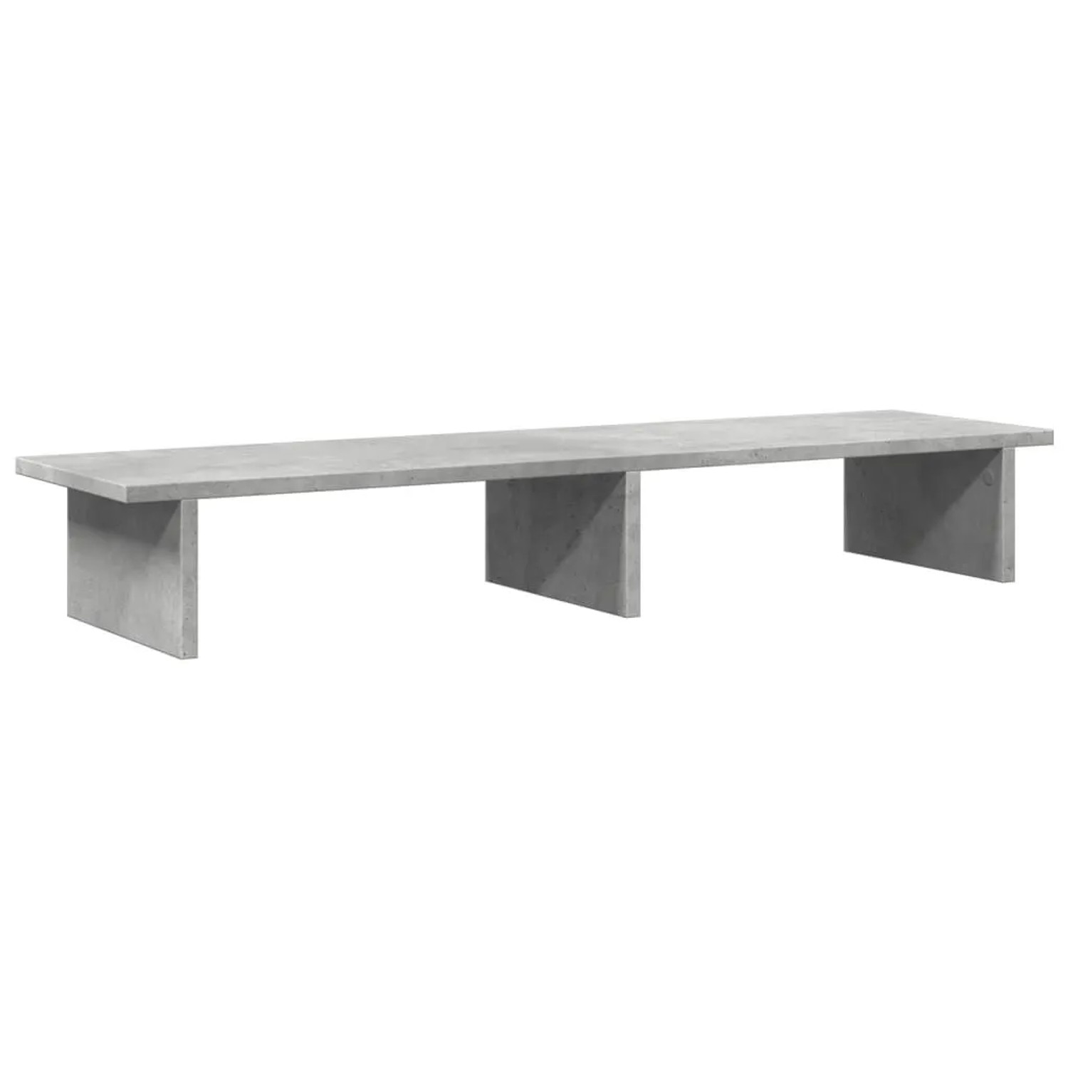 vidaXL Monitorständer Betongrau 100x27x15 cm Holzwerkstoff 854709