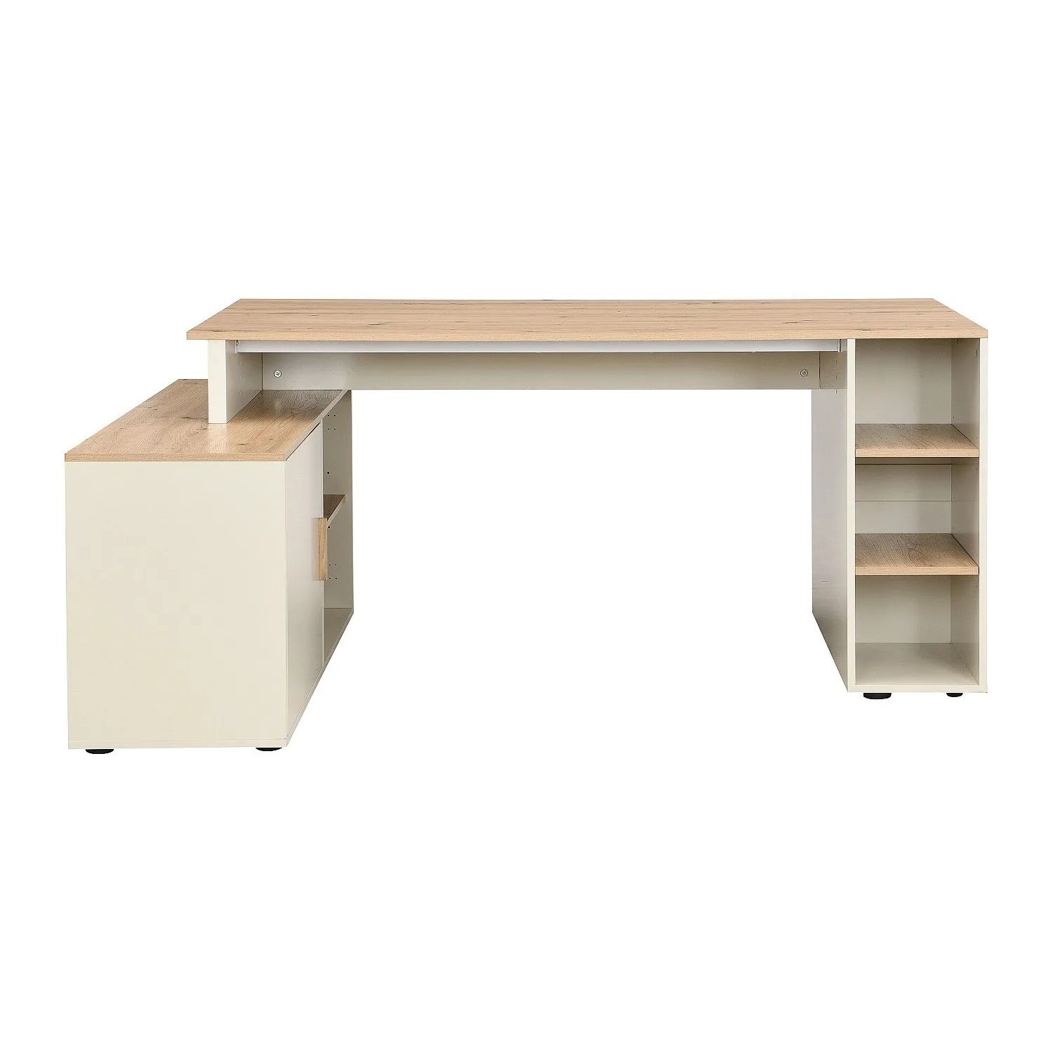 Vente-unique Schreibtisch Romiara Beige  Naturfarben Hell 174 cm