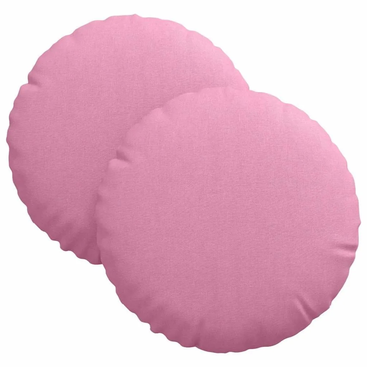 vidaXL Sitzkissen 2 Stk Rosa Ø30 x 13 cm Stoff 42014098 günstig online kaufen
