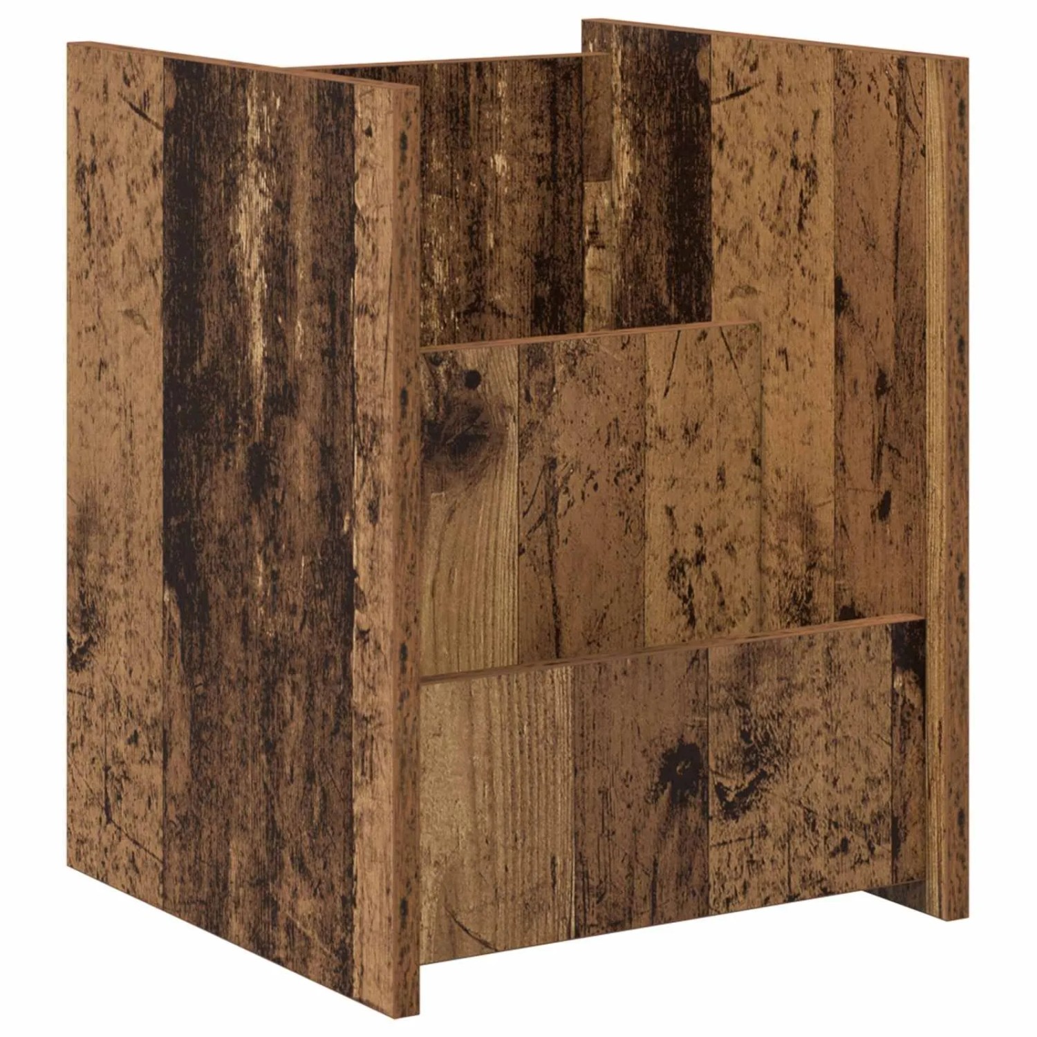 vidaXL Magazinregal mit Regal Altholz 35 x 35 x 45 cm Holzwerkstoff 890870