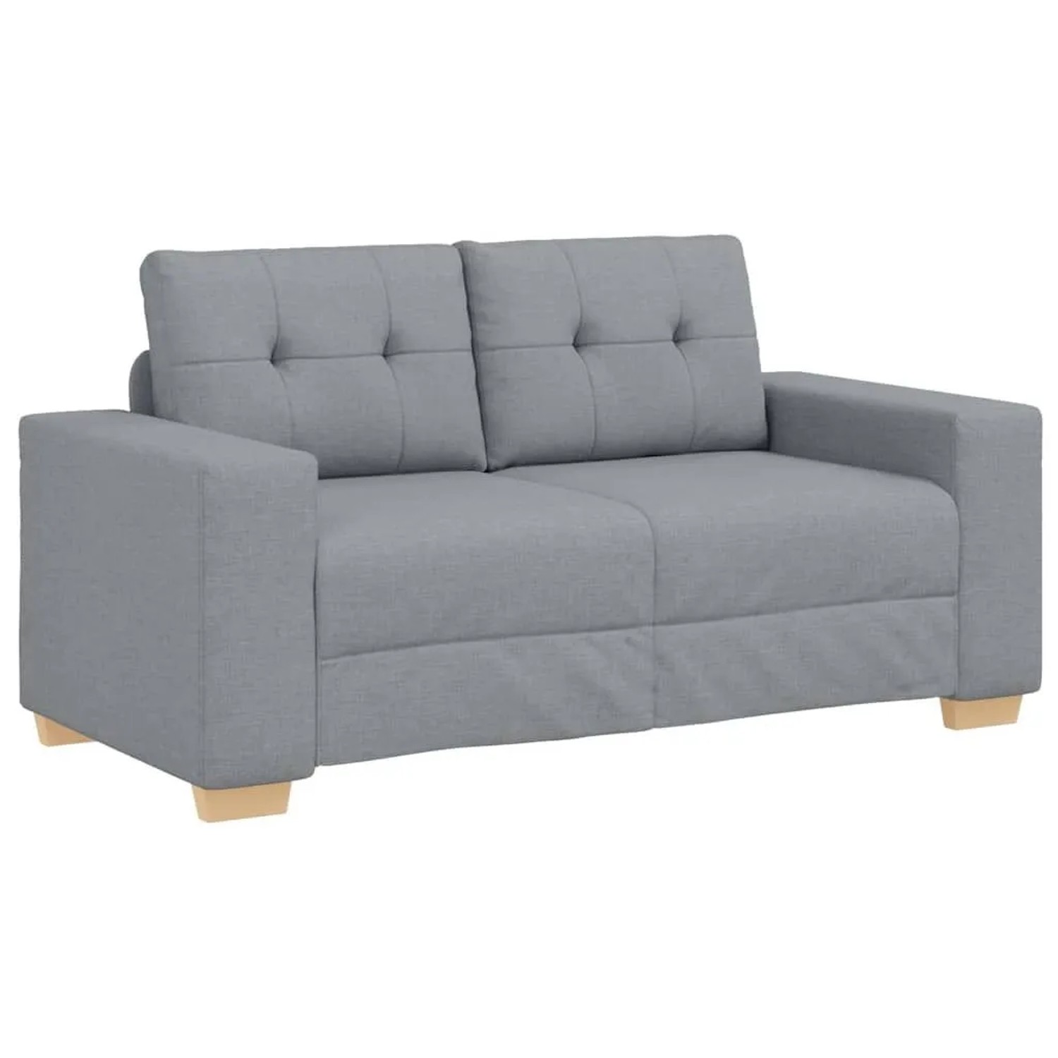 vidaXL Zweisitzer-Sofa Hellgrau 120 cm Stoff 4105068