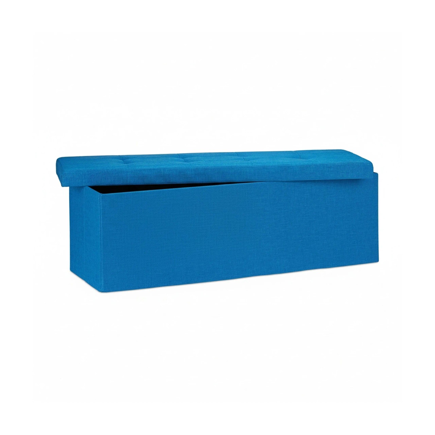 Relaxdays Sitzbank Leinen Blau Faltbar 114 cm x 38 cm x 38 cm 9 kg