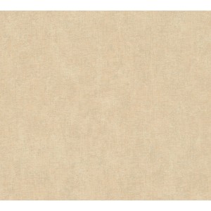 Beige-gelbe, matte Vliestapete mit glatter Oberfläche. Dekorative Tapete mit leichter Struktur.