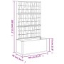 vidaXL Pflanzkübel mit Rankgitter Dunkelgrau 80x36x140 cm PP 368780_9