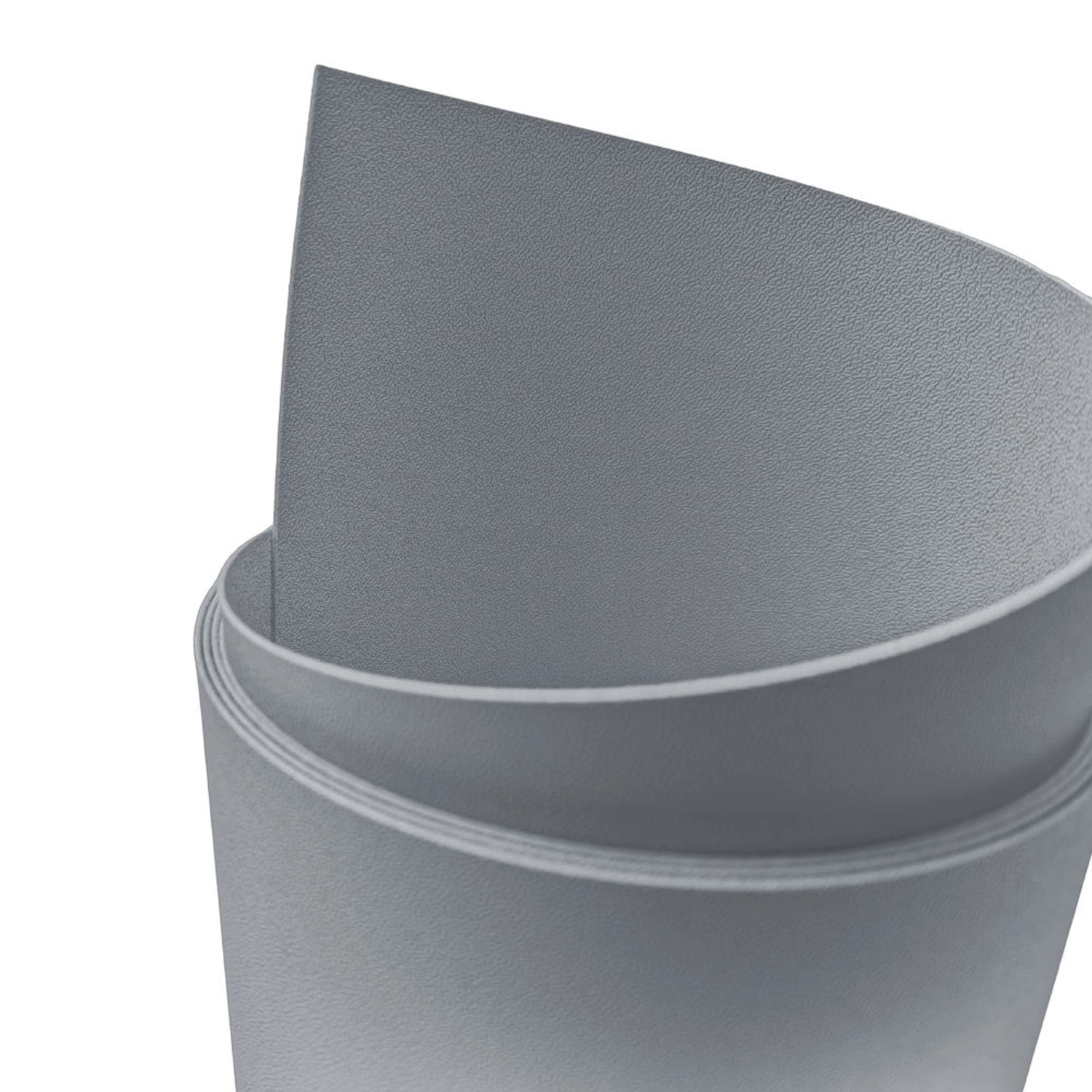 zaunzu Sichtschutzstreifen Premium, Fenstergrau, genarbte Lederstruktur, 2,55m