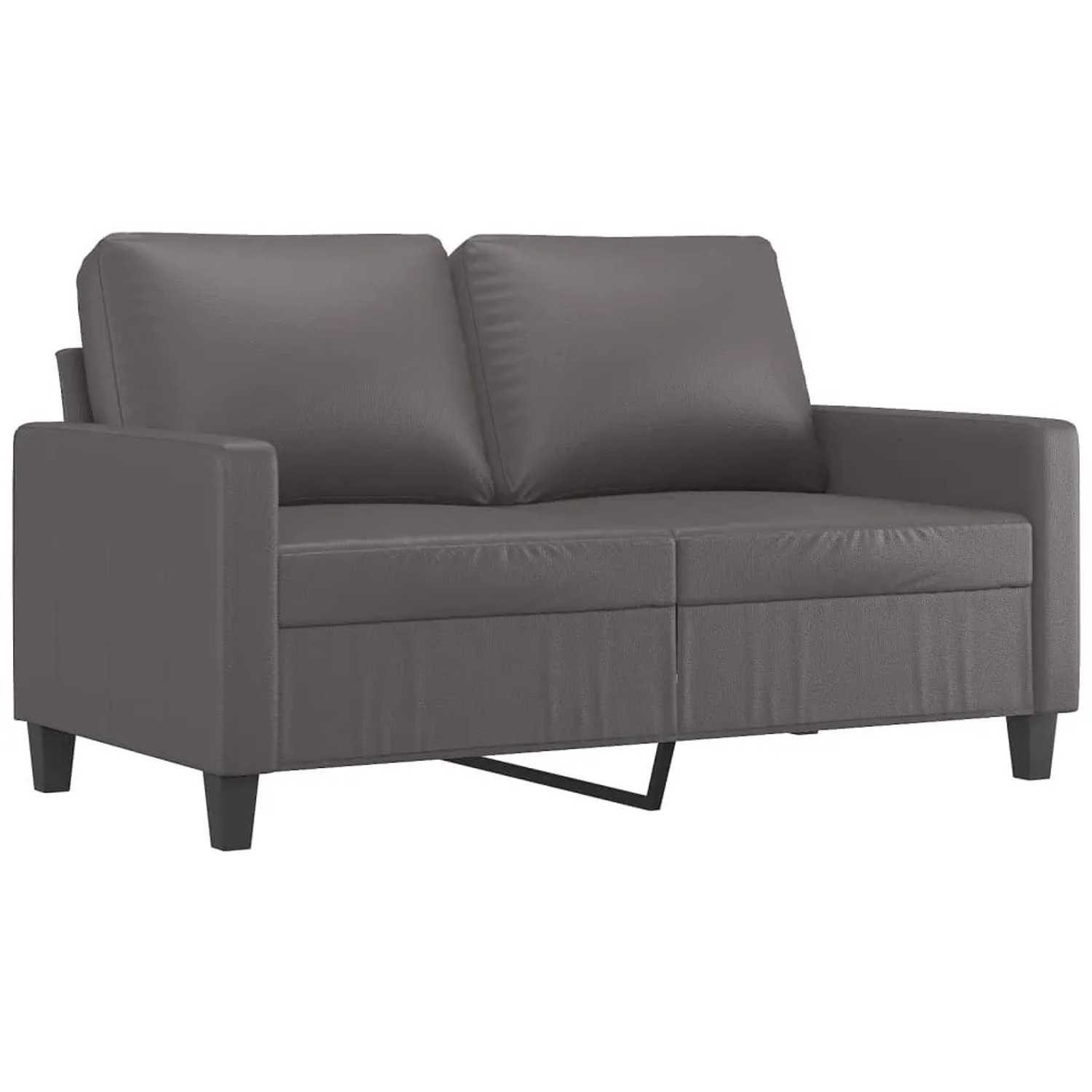 vidaXL 2-Sitzer-Sofa Grau 120 cm Kunstleder 359134 günstig online kaufen
