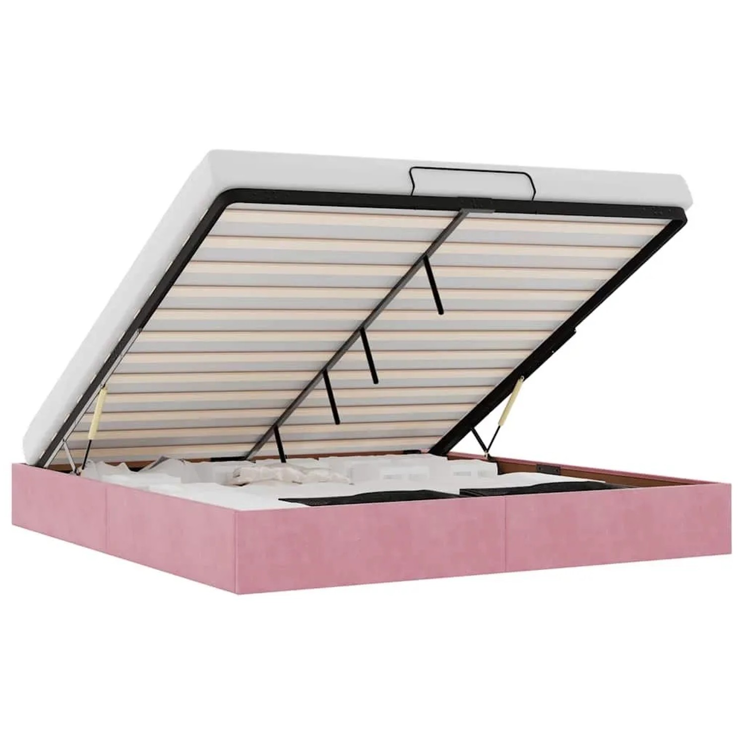 vidaXL Ottoman-Bett ohne Matratze Rosa 180x200 cm Samt 3310984