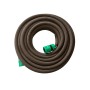 Relaxdays Tropfschlauch Gummi PVC Messing Braun Anschlussfertig 100 m