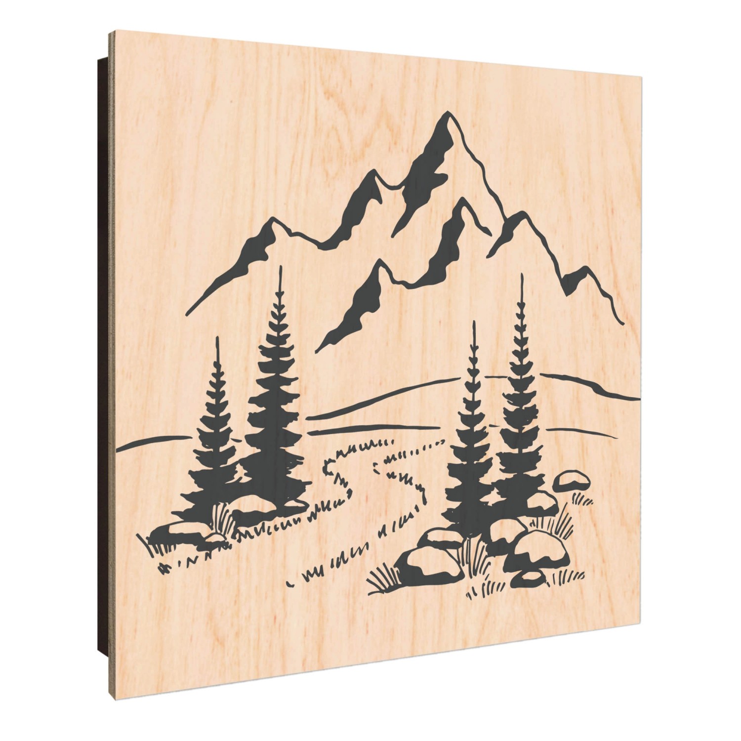 Banjado Schlüsselkasten Holz 30x30cm Schwarz Scharnier Rechts 50 Haken Desi günstig online kaufen