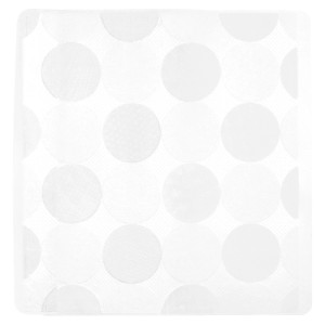 Euroshowers Duscheinlage, 50x50 cm, weiße Badmatte mit Punktmuster für Dusche und Badewanne.