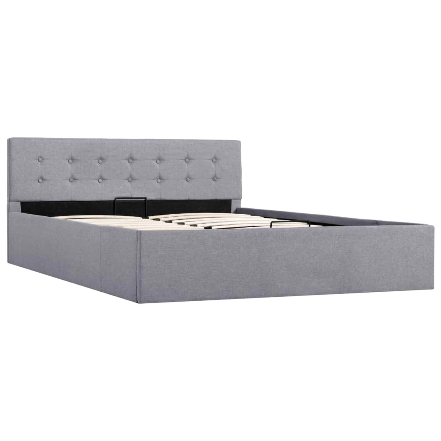 vidaXL Stauraumbett Hydraulisch Hellgrau Stoff 140x200 cm619341 günstig online kaufen