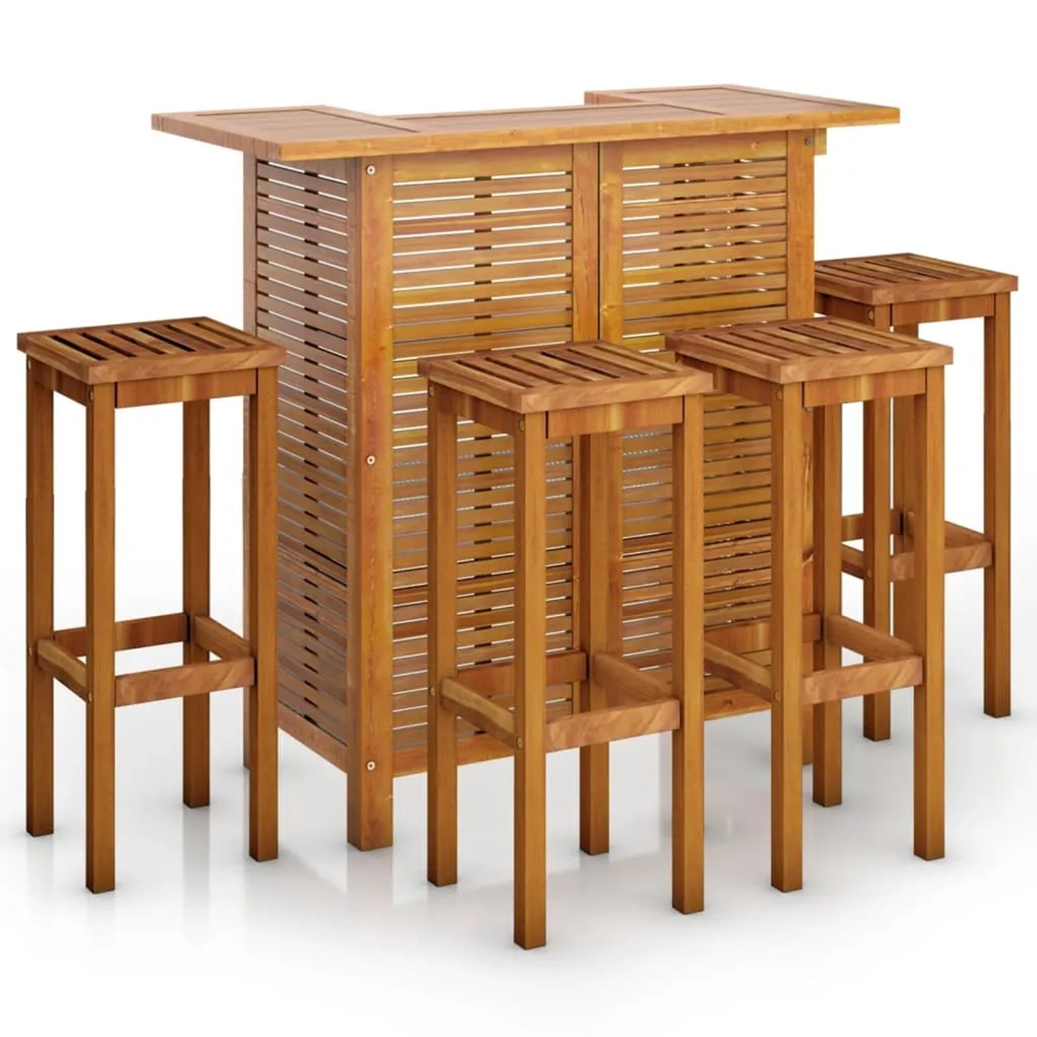 vidaXL 5-Tlg Gartenbar-Set Massivholz Akazie 3115997