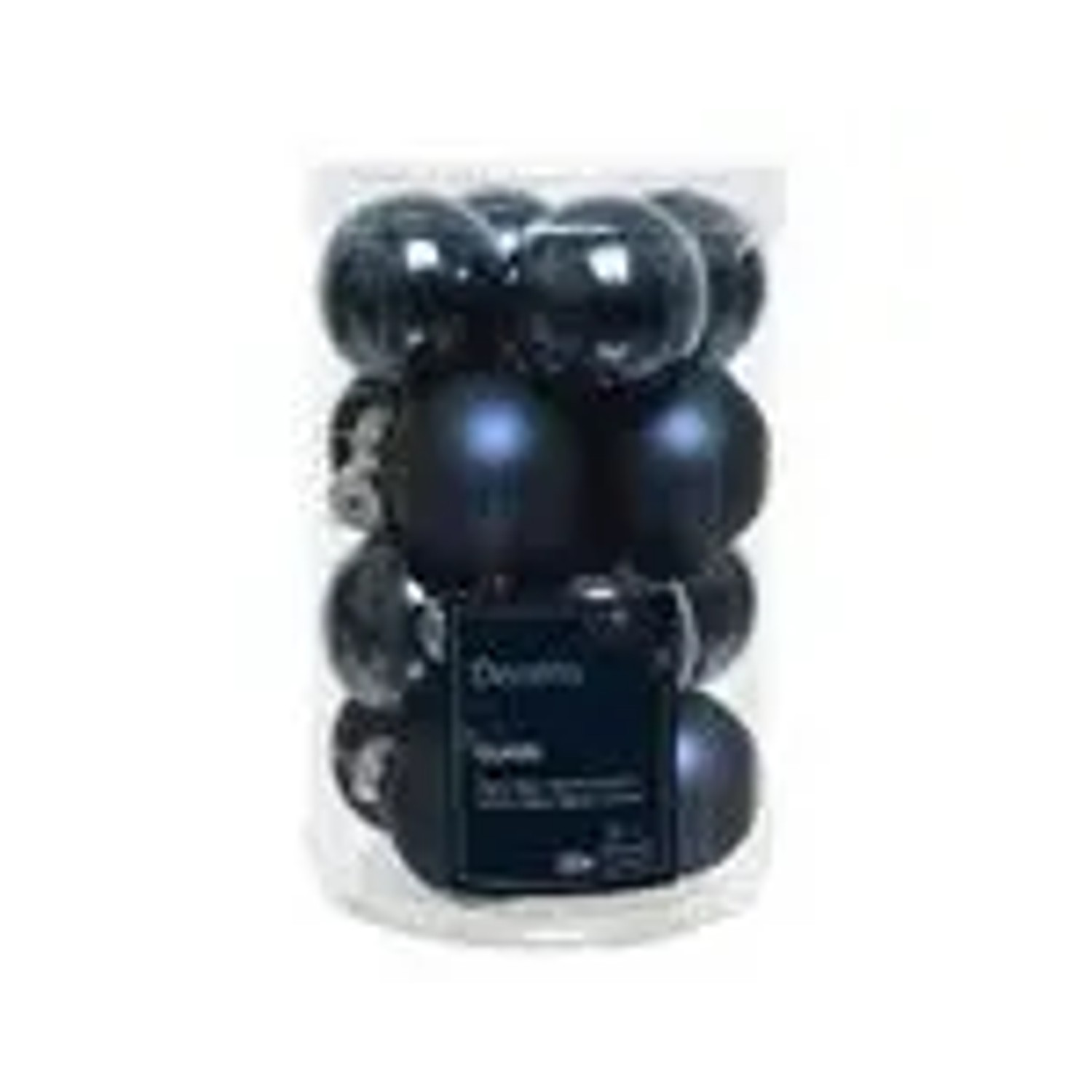 Kaemingk Weihnachtsbaumkugeln Glas 3,5 cm 16 Stueck Nachtblau