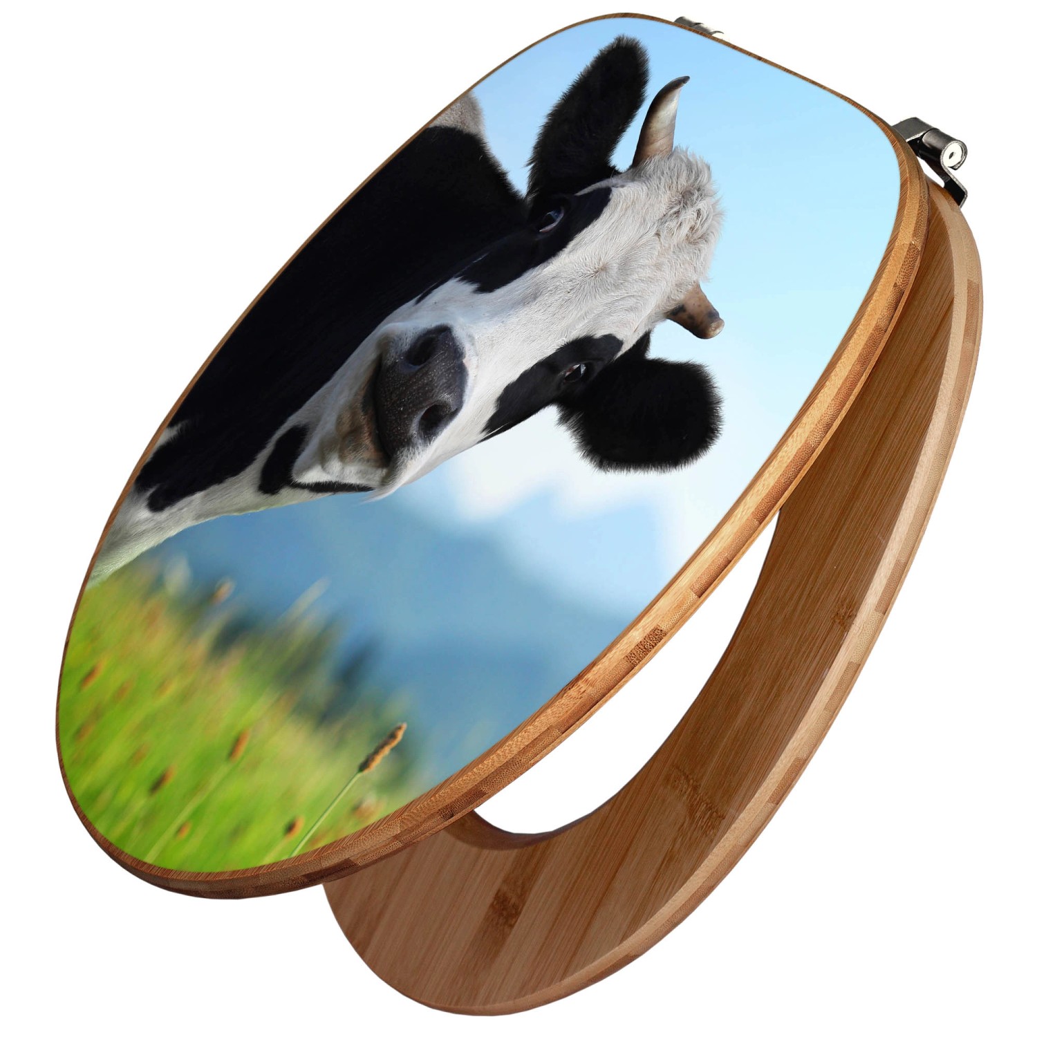 Banjado Design WC Sitz Bambus Toilettendeckel Toilettensitz Bambus Holz Klo günstig online kaufen