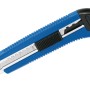 Blaues LUX Cuttermesser Classic 100 mm mit Metallgehäuse und Klingenarretierung.