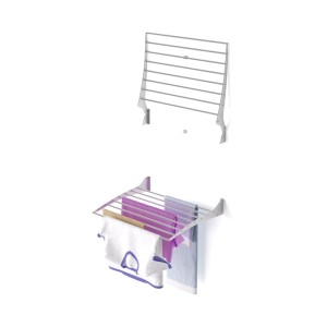 Foxydry Fold Wand Wäscheständer Platzsparend Klappbar 62 cm Grau