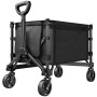 Tectake Bollerwagen Smartrider Faltbar Kunststoffräder Mit Profil 47 x 83 x 90 cm Schwarz