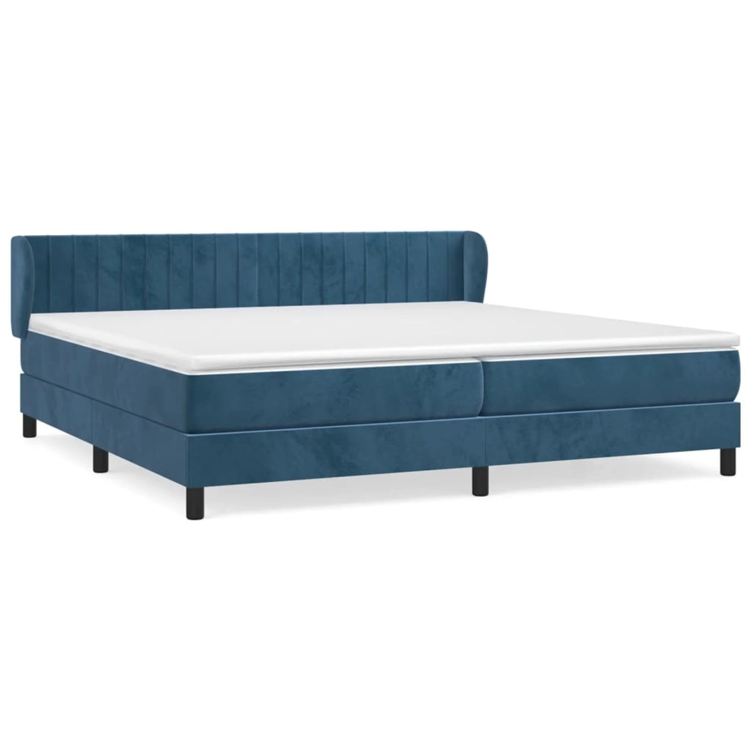 vidaXL Boxspringbett mit Matratze Dunkelblau 200x200 cm Samt1466815 günstig online kaufen