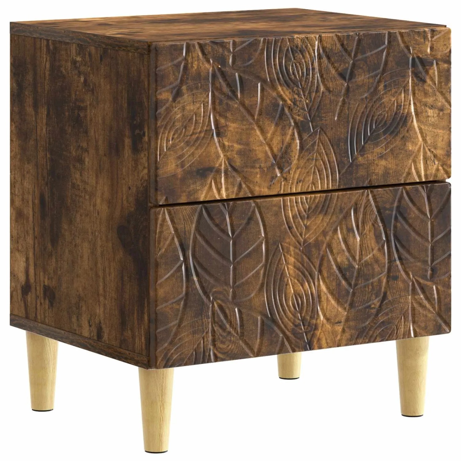 vidaXL Nachttisch Geräucherte Eiche 43 x 34,5 x 48 cm Holzwerkstoff 894995