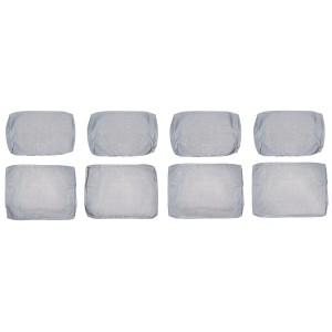 Ersatz-Kissenbezüge, 8-teilig, für Olea Lounge-Set in Grau. Gartenmöbel Zubehör.