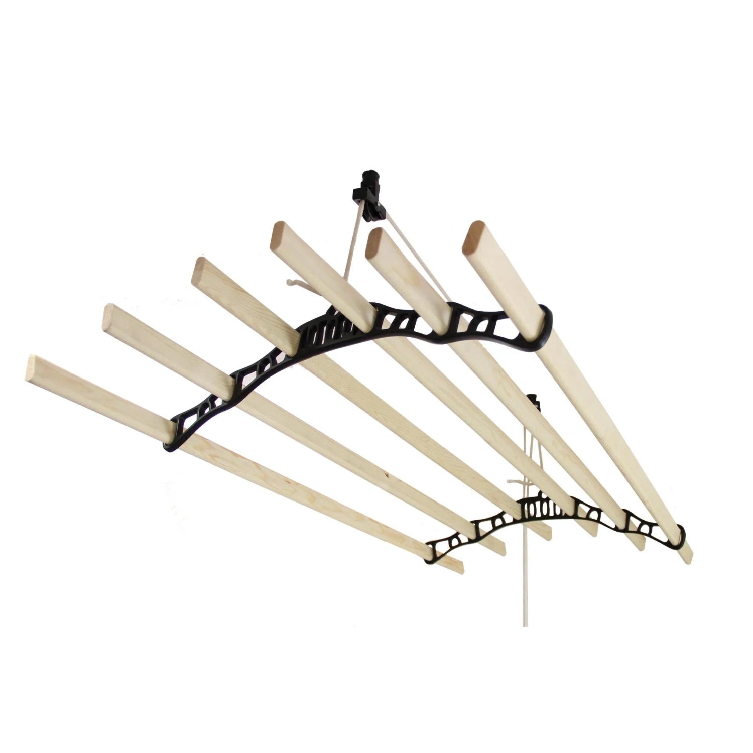 Monstershop Deckentrockner aus Holz - Schwarz - 2.4m