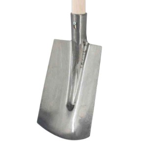 Galaflor Kinderspaten mit poliertem Metallkopf und T-Stiel aus Holz, ideal für kleine Gärtner.