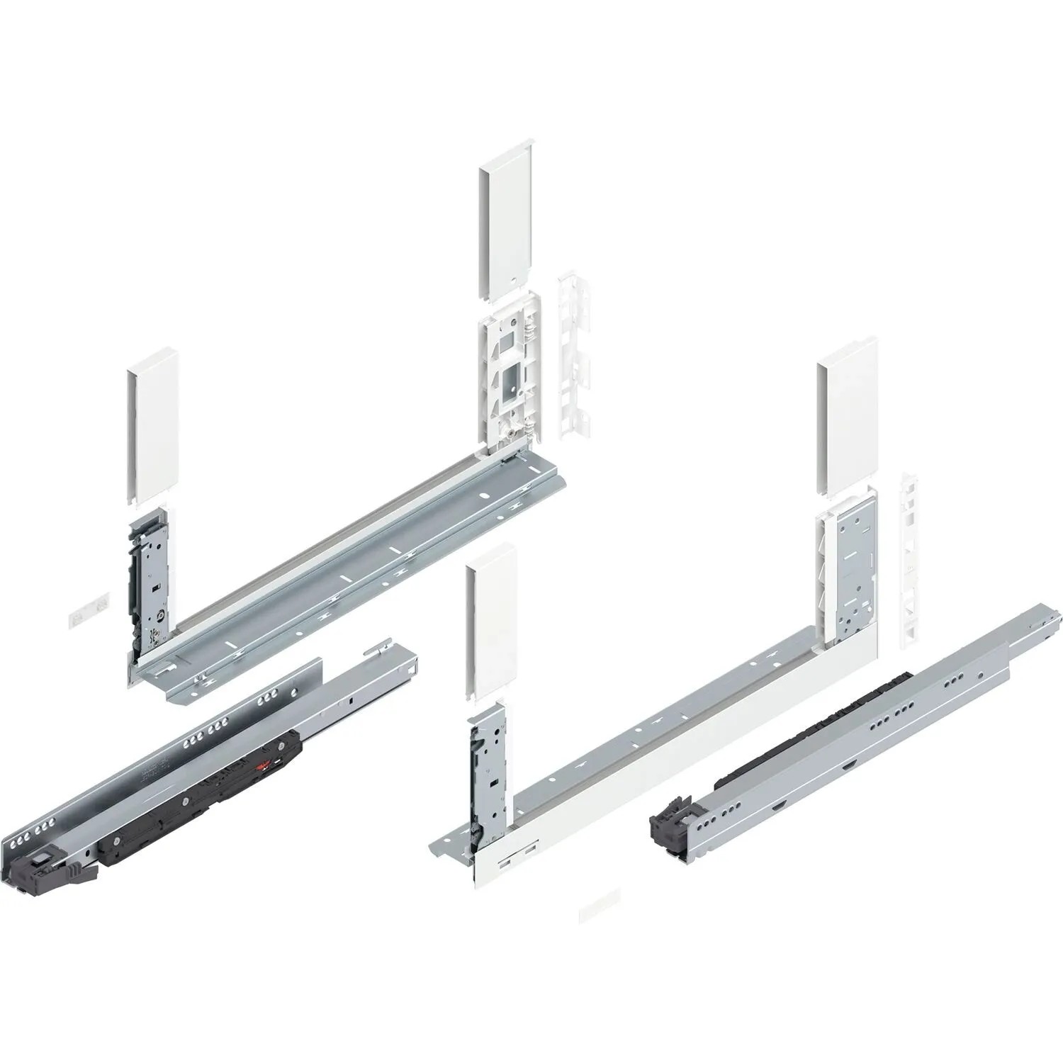 Blum Schubladensystem Legrabox free Höhe C Tip-On Vollauszug 500 mm 70 kg Seidenweiß