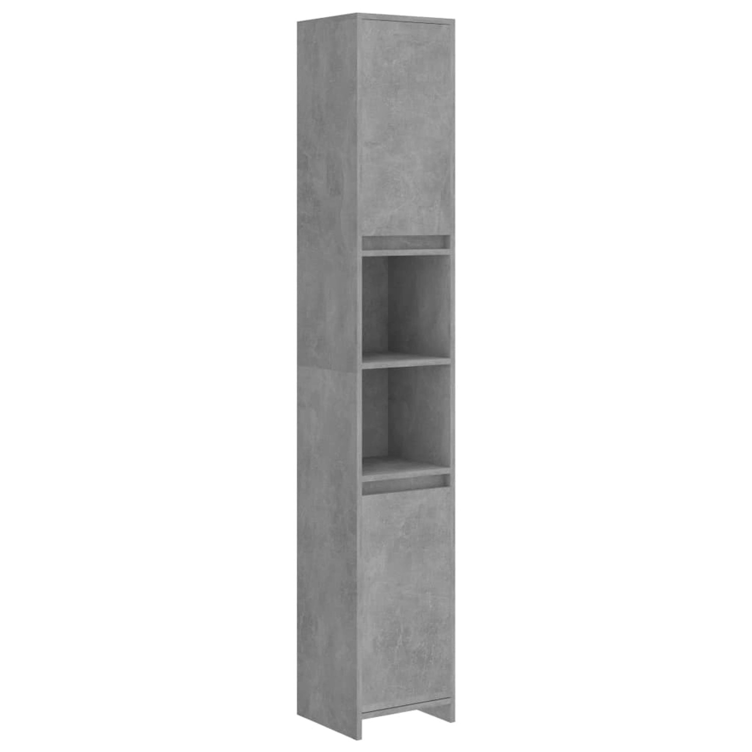 vidaXL Badezimmerschrank Betongrau 30x30x183,5 cm Holzwerkstoff