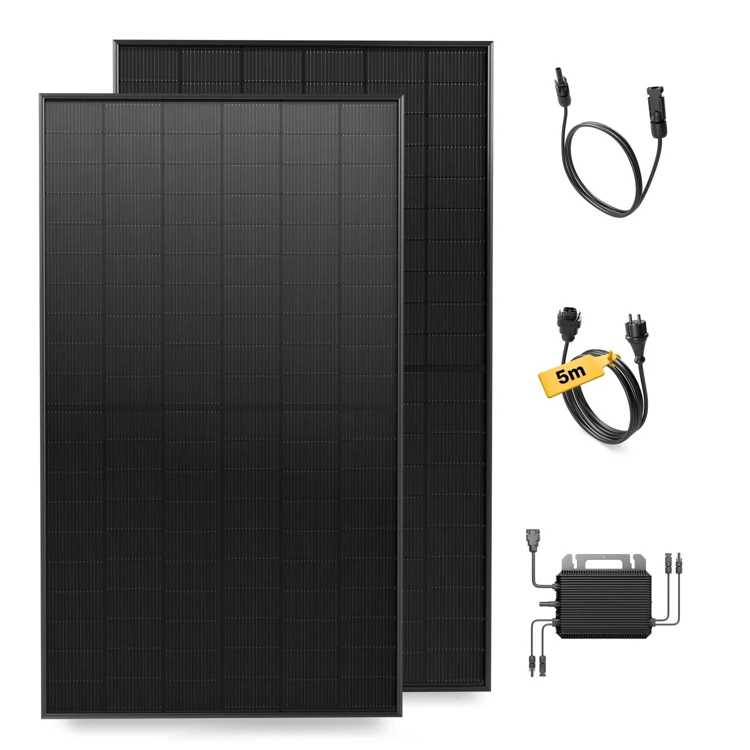 Solakon Balkonkraftwerk 1000W Solaranlage Steckerfertig Komplettset Photovoltaik Anlage 800W Kabellänge 5m