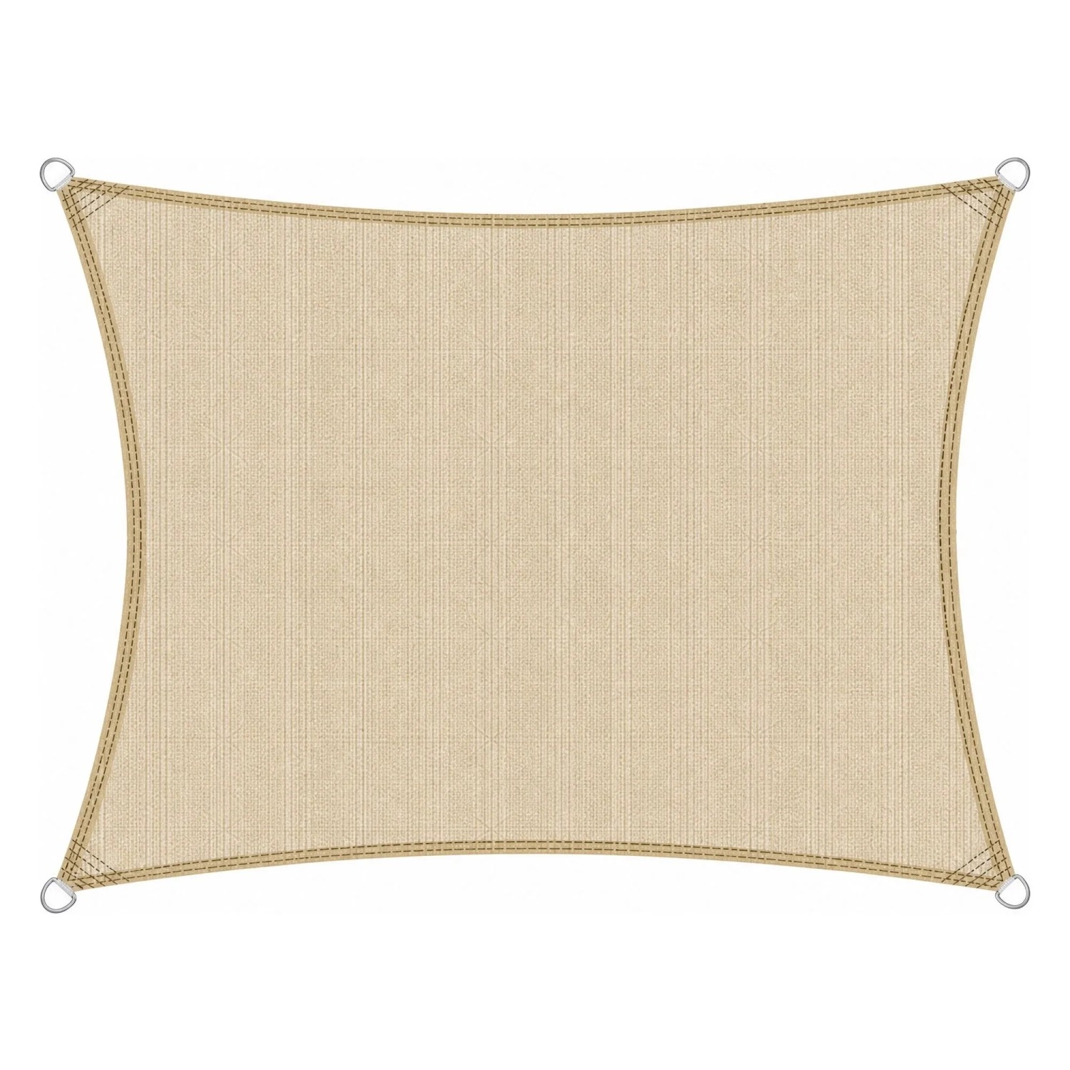 KESSER Sonnensegel HDPE Wasserabweisend Rechteck 200 x 400 cm Creme