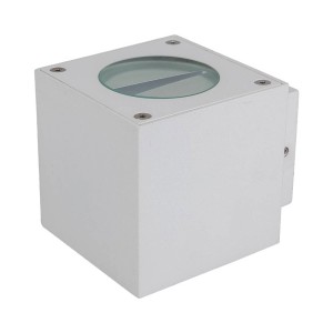 Lucande LED Wandleuchte Außen Jarno 9616010 Spritzwassergeschützt Modern in Weiß aus Aluminium 2-flammig