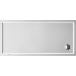 Rechteckige, weiße Duravit Duschwanne Starck Slimline, 160x75x6 cm, aus Sanitäracryl.