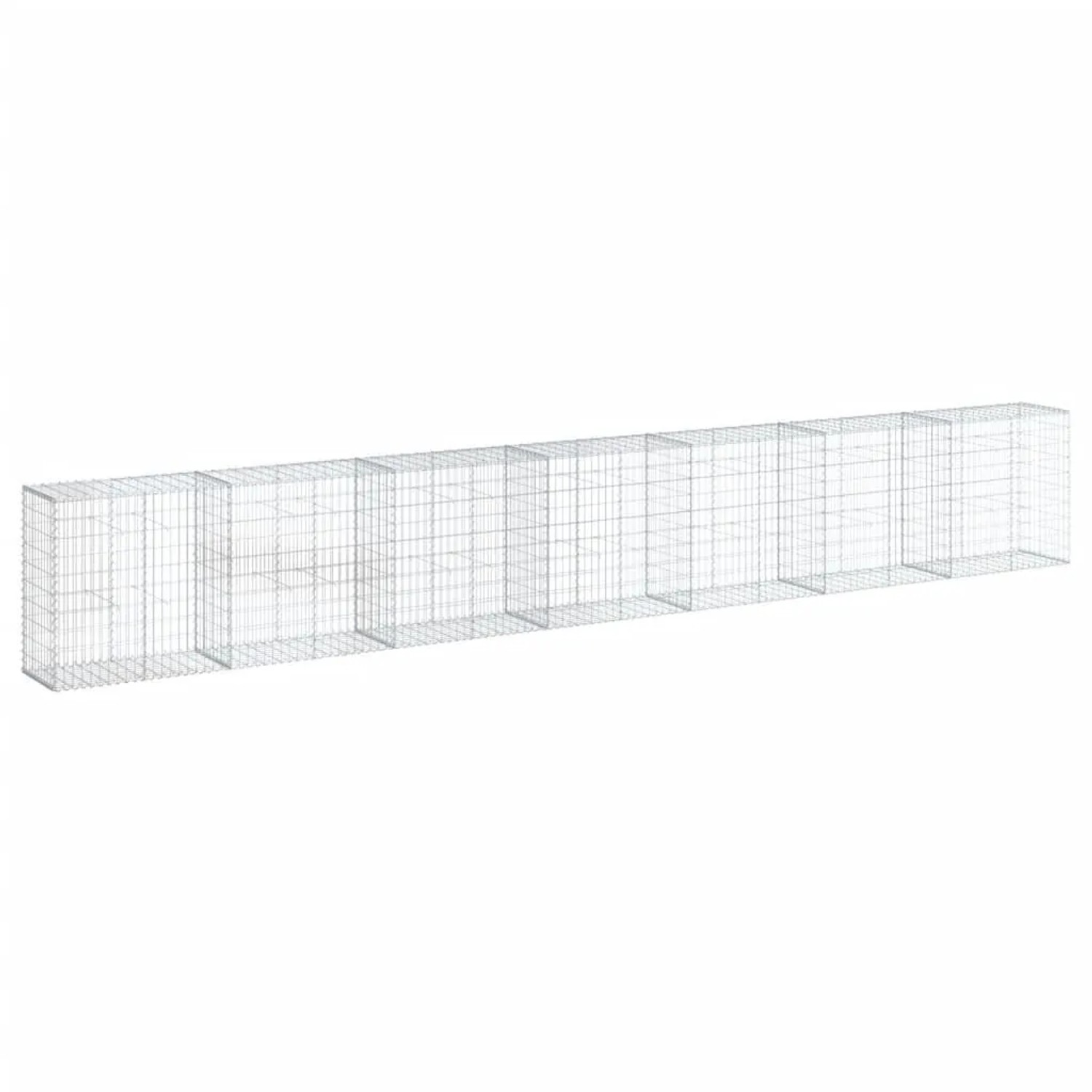 vidaXL Gabione mit Deckel 700x50x100 cm Verzinktes Eisen 3295148
